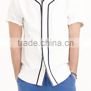 2015 New Arrival SHORT-SLEEVE VINTAGE OXFORD BASEBALL MEN SHIRT thumbnail-1
