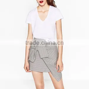 100% Cotton V Neck t Shirt for Women Wholesale in China thumbnail-1