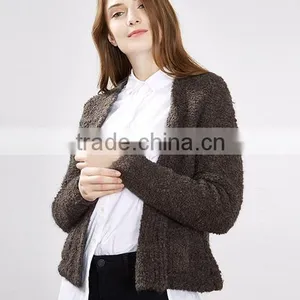 2017 Latest European Style Ladies Handmade Knitting Sweater Cardigan for Wholesale thumbnail-2