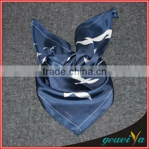 Very Cheap Bird Printing Chiffon Silk Stewardess Scarf thumbnail-1
