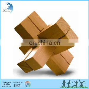 Wooden Kong Ming Lock Color Toys for Kids and Decoration,Wooden Unlock Toys thumbnail-1