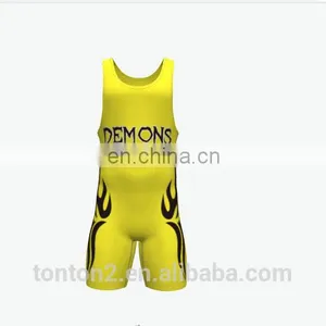 2017 New Custom Sublimated Wrestling Singlets Wholesale thumbnail-1