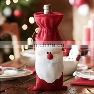Christmas Santa Claus Red Wine Bottle Bags Christmas Dinner Table Decoration thumbnail-1