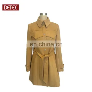 Chinese Manufacturer Women Slim Long Fake Suede Jacket For Sale thumbnail-1
