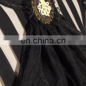 Steampunk Gothic Blouse With Jabot and Octopus Brooch thumbnail-3