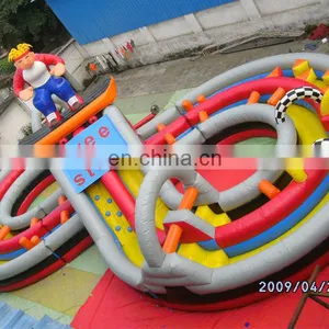 Free Style Inflatable Amusement Rides Park With Obstacle Course thumbnail-1