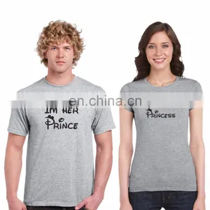 Top Selling Products in Stylish Fashion Custom Print Unisex or Lover's T-shirts 100% Cotton Matching Couple T Shirt thumbnail-6