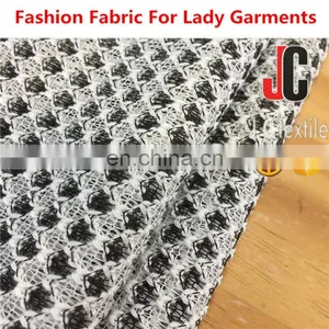 K13045 Shaoxing New Fashion Polyester Hacci Knitted Sweater Fabric Textiles thumbnail-4