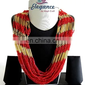 Wholesale India Handmade Jewelry-modern Tribal Beaded Necklace Jewelry-beaded Jewelry-party Wear Jewellery-beach Wear Jewelry thumbnail-1