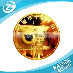 OEM Custom Made Promotional Fashionable Gift Gold Coin thumbnail-1