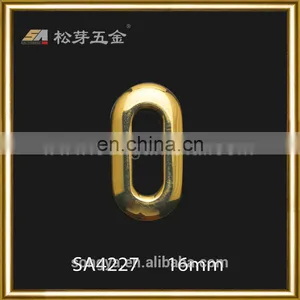 Custom Plated Metal Oval Eyelet, Factory Price Shoe Hardware Oval Eyelet, Zinc Alloy Leather Handbags Eyelet thumbnail-1
