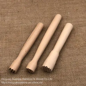 Beech Wooden Swizzle Sticks ,Drink Stirrers Muddler thumbnail-1