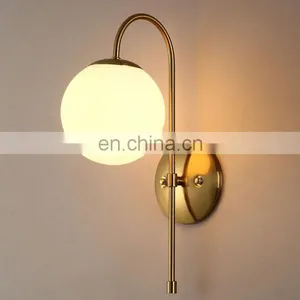 High Quality Decoration Indoor Modern Fancy Glass Ball Wall Lamp thumbnail-2