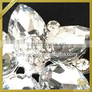 2016 Fantastic Alloy Wedding Bouquet Flower Rhinestone Brooch FB-032 thumbnail-4