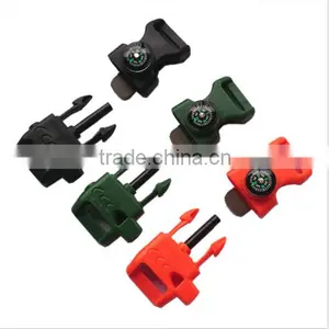 1/10/20pc Buckle Whistle Compass Flint Fire Starter Scaper for Paracord Bracelet thumbnail-3