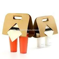 Disposable Takeaway Coffee Cup Carrier Milk Tea Cup Holder thumbnail-1