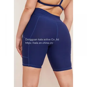 Women 2 Piece Sweatsuit Yoga Gym Outfits High Waisted Biker Shorts With Sport Bra Tracksuit Set thumbnail-2