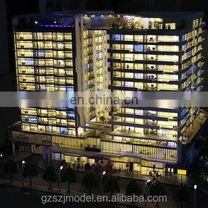 Residential and Shopping Building Scale Model, Real Estate Project Miniature 3d Model thumbnail-2