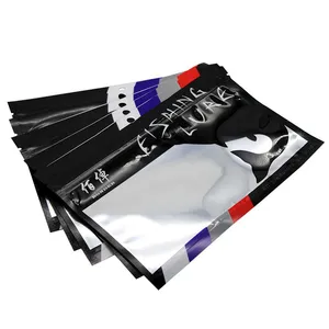 Competitive Price Custom Plastic Fishing Worms Bag Custom Soft Foil Reusable Fish Lure Stosh Baits Packaging Bags With Window thumbnail-1