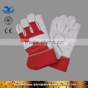 High Impact Protective Cow Split Leather Working Gloves, Leather Glove LG022 thumbnail-1