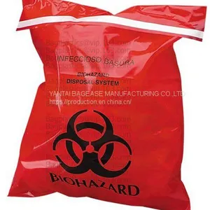 Biohazard Disposal Bags With Warning Label/Sterilization Indicator Lab Can Liners Labeling Biohazardous Trash Safely thumbnail-1