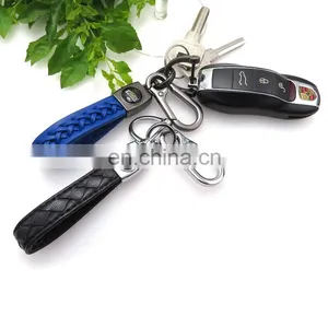 2021 Factory Wholesale Custom Logo Designer Genuine Leather Keychain for Cars thumbnail-1