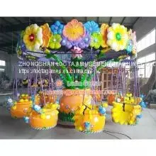 Zhongshan Tai Le Amusement Equipment Children's Small and Medium-sized Indoor and Outdoor Rotating Flying Chair Flowers Paradise Yellow Bee Theme Large Exemption Flying Chair Rotating Honey Pot thumbnail-3