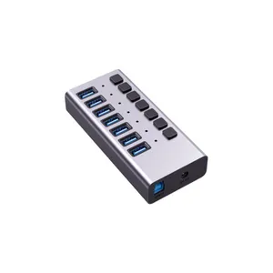 7 Port 5Gbps Rate 36W Powered USB 3.0 Hub (ABS) thumbnail-1