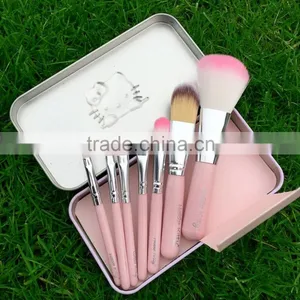 Lovely Pink 7pcs Makeup Brush Set Professional Beauty Makeup Tool Makeup Brushes thumbnail-6