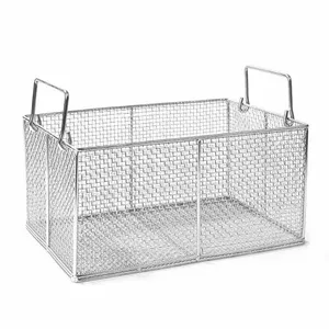 Customized 304 Stainless Steel Ultrasonic Cleaning Wire Mesh Basket thumbnail-1