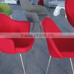 Replica Wholesale Fiberglass Cashmere Saarinen Executive Chair With Stainless Steel Legs Designed by Eero Saarinen thumbnail-4