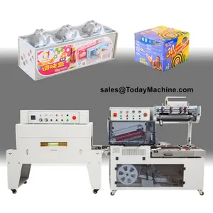 Automatic POF Film L-bar Cutting Sealer PP PVC Heat Shrinking Tunnel Wrapping Machine for Perfume Box Bottle thumbnail-5