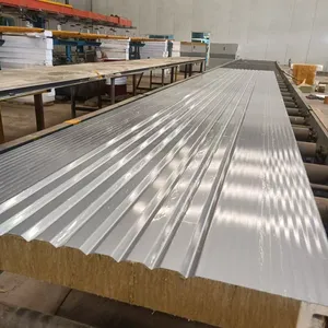High Quality Low Price Wall pu Sealing Rockwool Sandwich Panel thumbnail-2