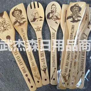 Colorful Bamboo Kitchen Cooking Utensil With Colorful Handle Wholesale From China thumbnail-5