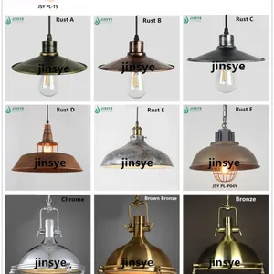 Customized E26 E27 Vintage Iron Hanging Lamp Black Pendant Lighting thumbnail-3