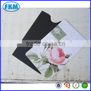 Open End Notched Edge, Gift Certificate Holder Escort Card Holder Black Card Sleeve thumbnail-2