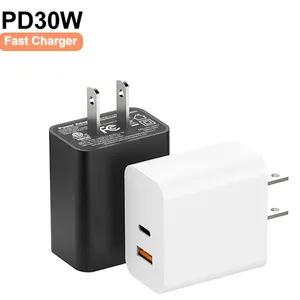 20W PD QC3.0 Fast Charging Dual USB Wall Adapter for Smartphones thumbnail-4