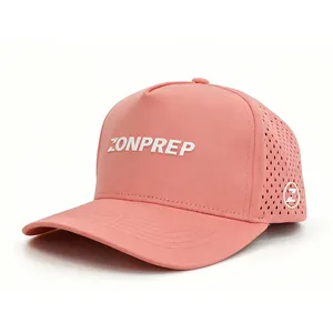 Caps Manufacturer Customized Premium Laser Perforated Sports Hats Waterproof & Quick-drying Cycling Running Cap thumbnail-5