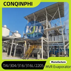 304 Stainless Steel MVR Evaporation Concentration Crystallization Equipment With PLC Control for Industrial Wastewater Treatment thumbnail-4