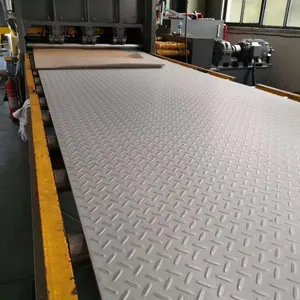 Embossed Stainless Steel Sheet Linen/Rice/Diamond Pattern Anti-slip Plate for Cold Room thumbnail-6
