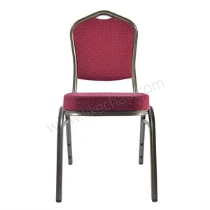 China Factory Cheap Fabric Upholstered Seat and Metal Frame Hotel Banquet Chair Banquet Chair for Sale thumbnail-1