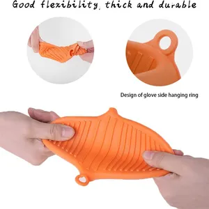 Food-Grade Silicone Mini Oven Mitts - Thick Heat Resistant Pinch Mitts & Non-Slip Pot Holders for Kitchen thumbnail-2