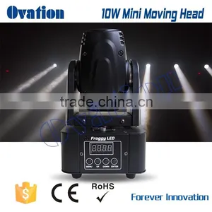 China Mini Led Moving Head Stage 10W RGBW/ DMX Control / dj Light thumbnail-2