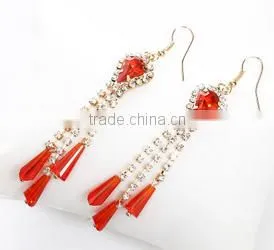 Latest Model Fashion Rhinestone Long Tassel Earrings thumbnail-5