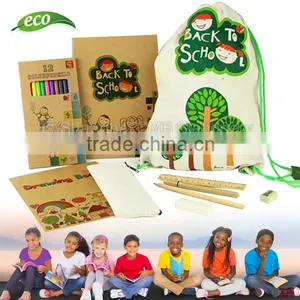 Fashionable Jute & Cotton Drawstring Bags School thumbnail-1