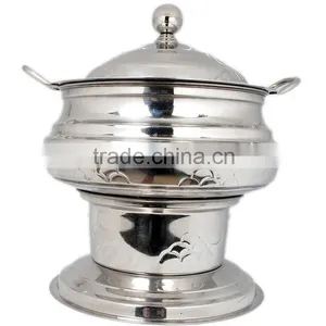 Steel Cheffing Dish, Wedding & Party Utensils, Food Serving Dish, Hot Keeping Dish, Catering Item, Hotel & Restaurant Utensils thumbnail-1