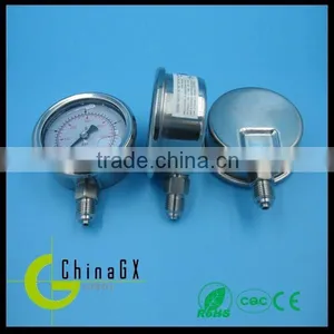 PGV Series All Stainless Oil Filled Pressure Gauge Manometer thumbnail-1