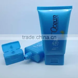 Square Cosmetic Packaging With Flip Top Cap for in Sun Protect Lotion thumbnail-1