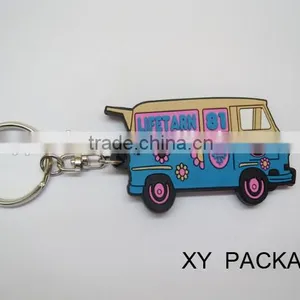 Customized Car Shaped Rubber Keychain / Soft PVC Key Ring thumbnail-1