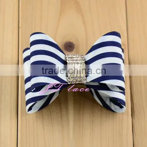 Navy /White Butterfly Accessories- Pale Hair Bow- Large Hair Bow - Holiday Hair Bow Decorate thumbnail-1